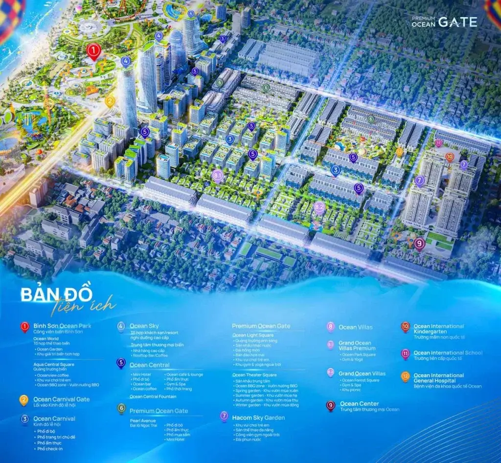 Tiện ích đăng cấp tại Bình Sơn Ocean Park