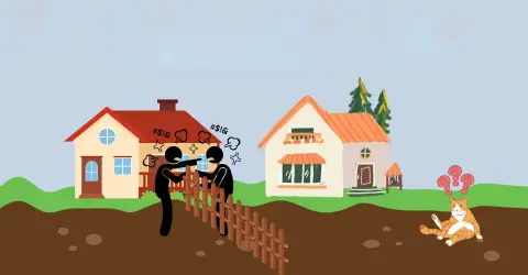 Hình ảnh minh hoa tranh chấp đất đai với hàng xóm 