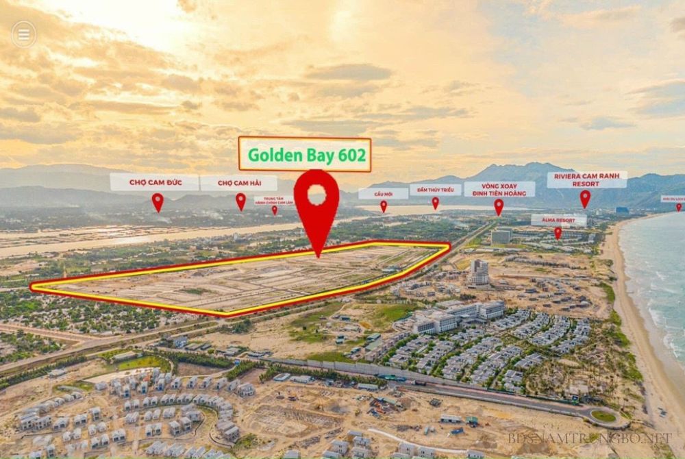 Vị trí dự án Golden Bay 602 trên bản đồ Bãi Dài