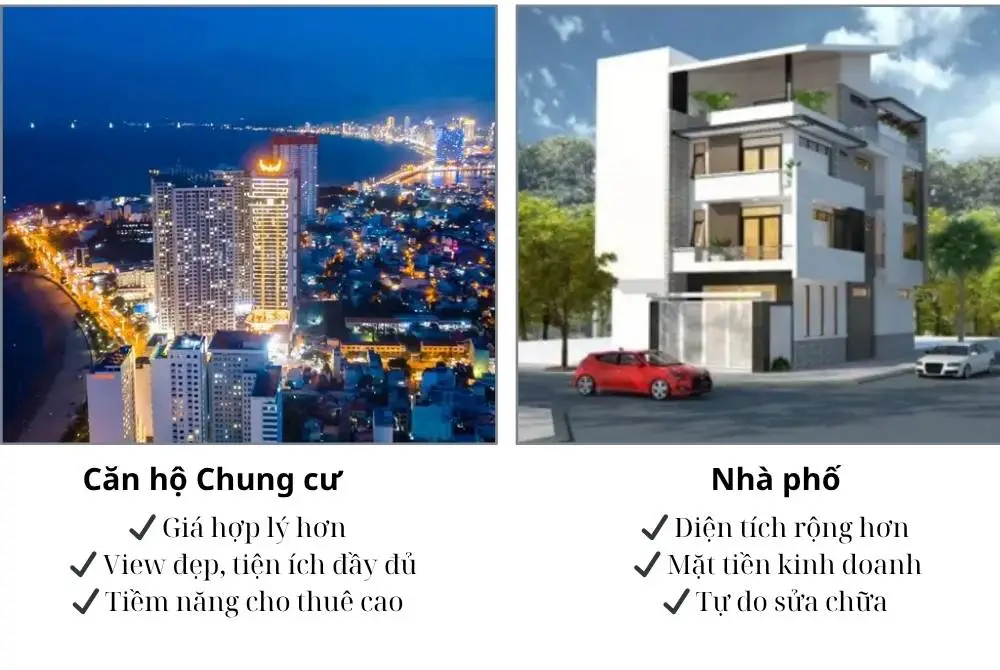 So sánh chung cư và nhà phố