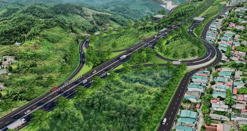 Cao tốc qua địa hình đồi núi Gia Lai, kết nối khu dân cư và rừng tự nhiên