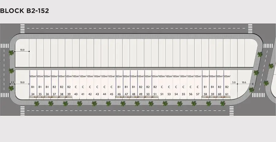 Mặt Bằng Khu Nhà Phố Để Ở Ven Sông Block B2-152.