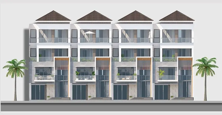 Hình Ảnh Hoàn Thiện Mặt Ngoài Của Căn Shophouse Ven Sông Nam Hòa Xuân