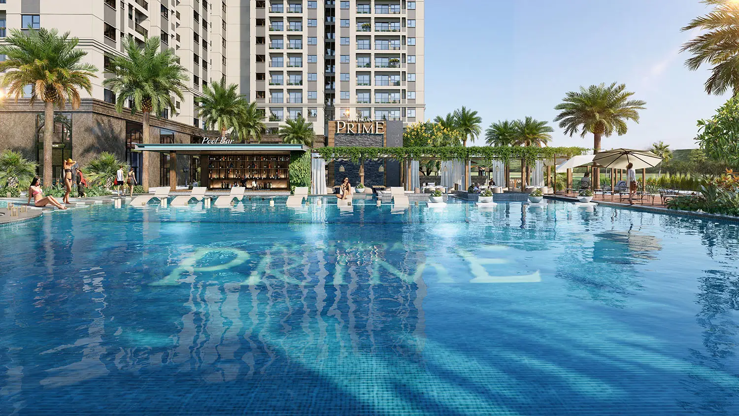 Tiện ích hồ bơi resort cao cấp của Khải Hoàn Prime