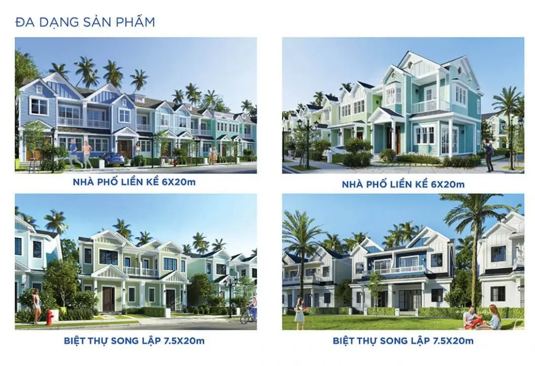 Các loại hình biệt thự và shophouse phục vụ mục đích đầu tư cho thuê Novaworld Nha Trang.