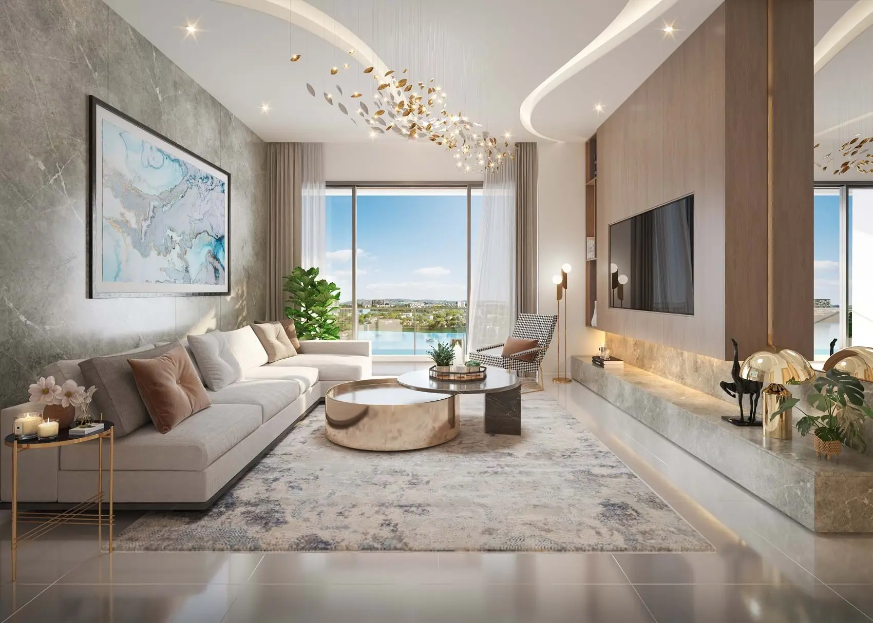 Nội thất bàn giao cao cấp tại dự án Welltone Luxury Residence phong cách hiện đại.