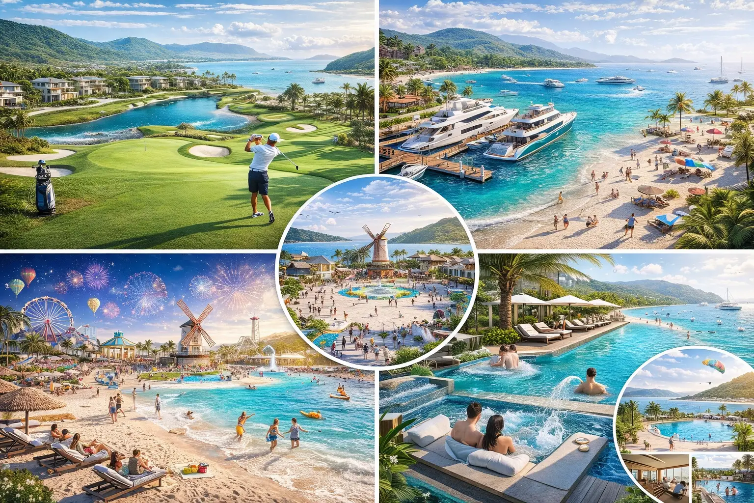 Phối cảnh các tiện ích nổi bật của dự án NovaWorld Nha Trang tại Diamond Bay