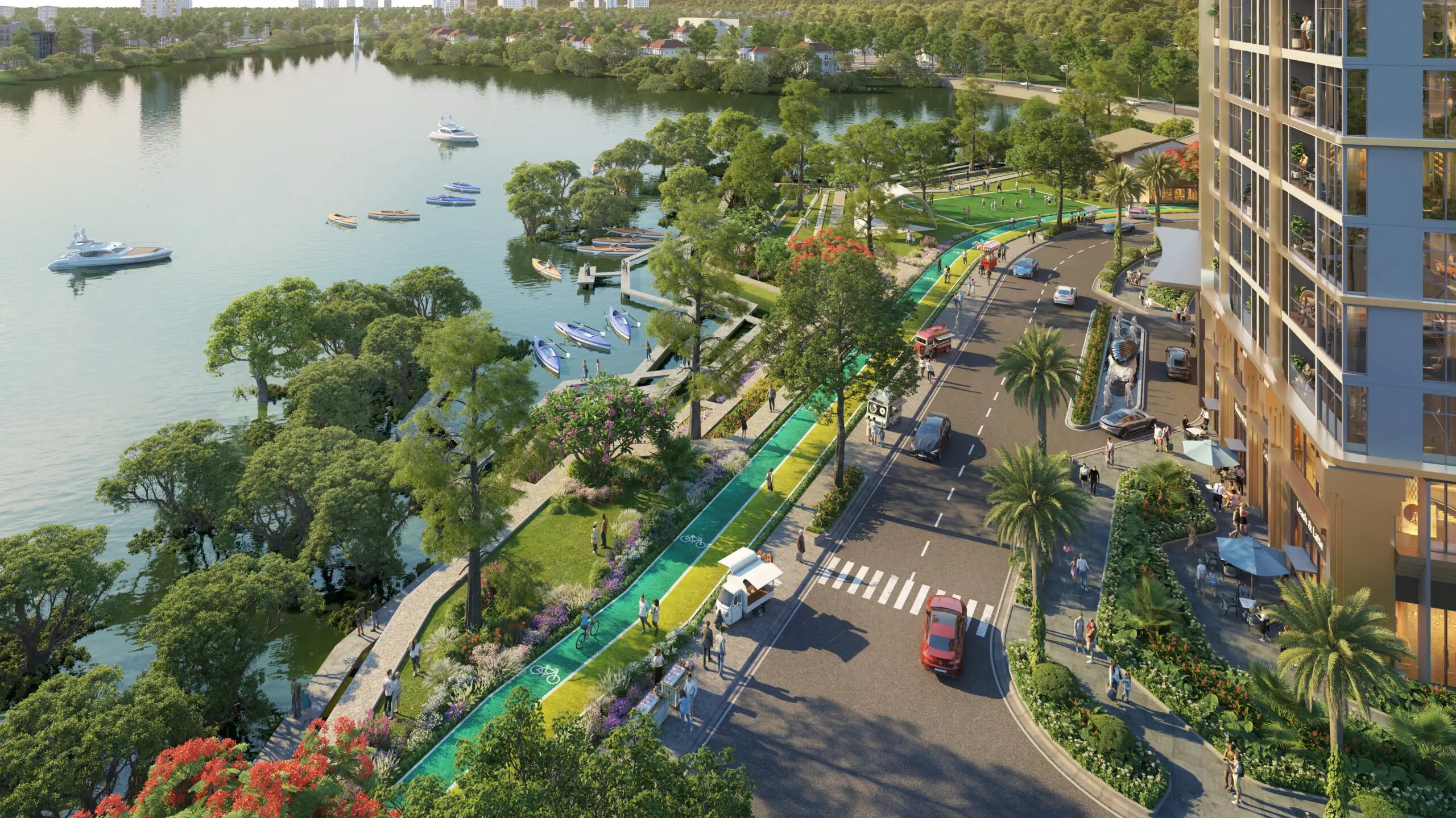 Phối cảnh hạ tầng bến du thuyền 5 sao tại khu đô thị Sun Group Nha Trang 226ha.