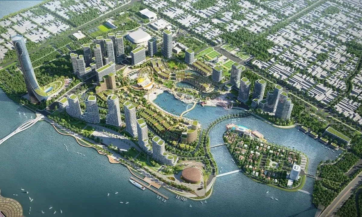 Phối cảnh tổng thể quy hoạch 226ha dự án Sun Group Nha Trang năm 2026.