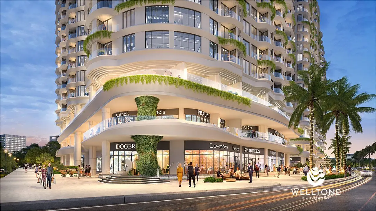 Thiết kế kiến trúc uốn lượn độc đáo của chung cư cao cấp ven biển Nha Trang Welltone.