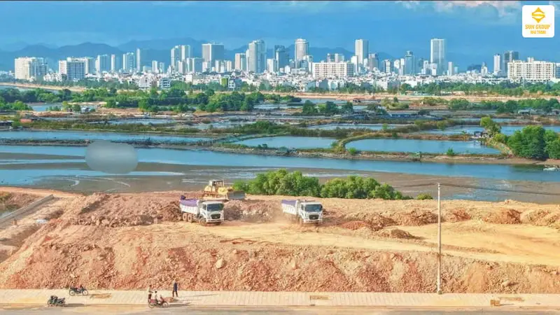 Thực tế thi công hạ tầng Sun Group Nha Trang. tiến độ Sun Group Nha Trang