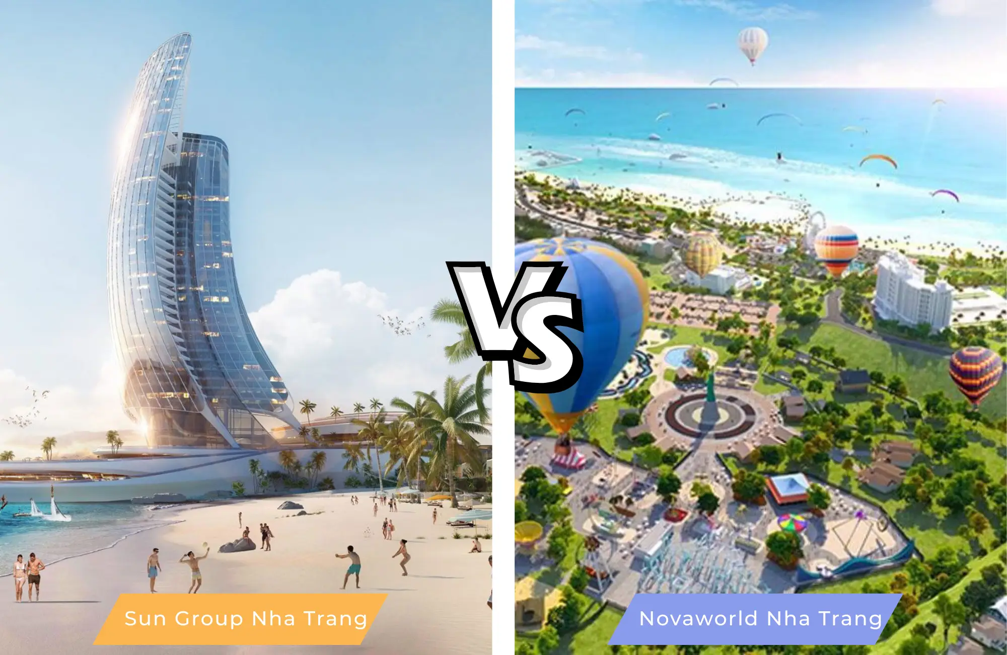 Phối cảnh tổng quan siêu dự án Novaworld Nha Trang và khu đô thị Sun Group Nha Trang