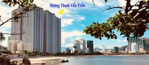 Phối cảnh tổng thể các tòa chung cư Mường Thanh Viễn Triều Nha Trang sát biển. Mường Thanh Viễn Triều phù hợp với phân khúc nào