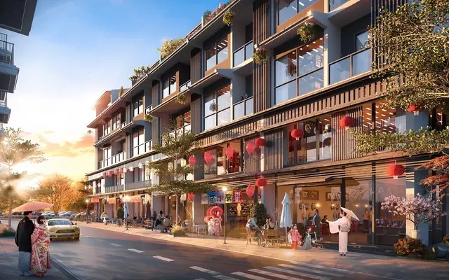 Tuyến phố Shophouse thương mại sầm uất tại khu đô thị Sun Group Nha Trang.